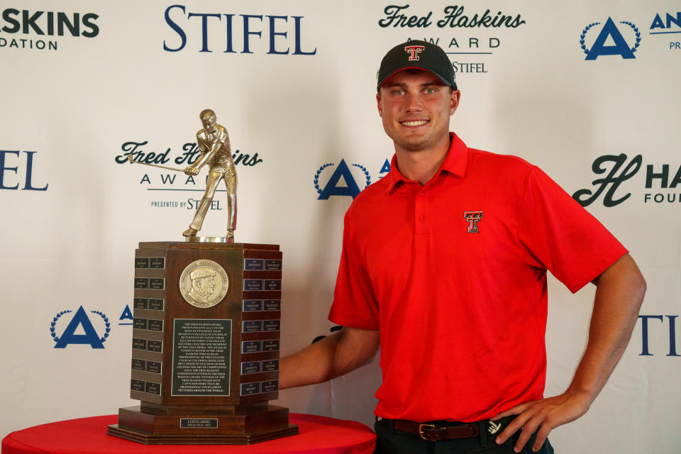 Ludvig Aberg de Texas Tech ganó el premio Haskins 2023.  (Foto: Ben Adelberg/La parte trasera de la gama)