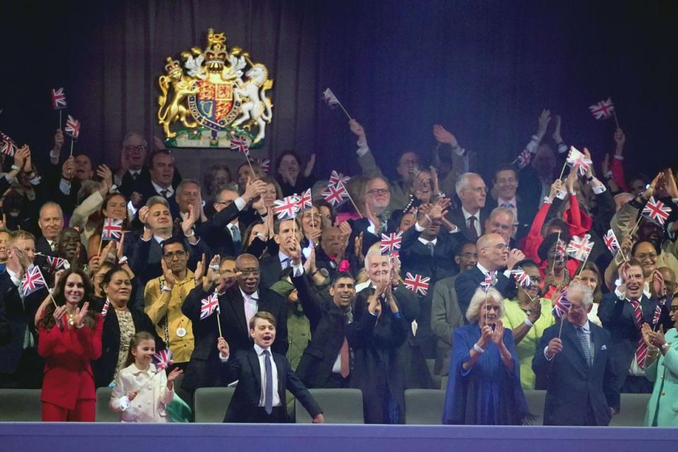 The royal join in the fun at the concert (Stefan Rousseau/PA) (PA Wire)