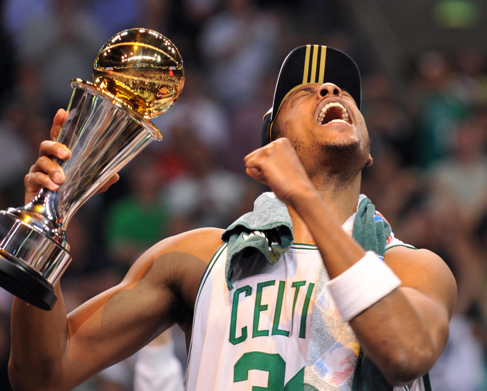 Paul Pierce led his Celtics to four Eastern Conference finals, two NBA Finals and the 2008 title. (Gabriel Bouys/AFP via Getty Images)