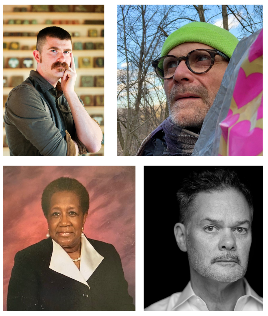 The Milwaukee Arts Board has given 2023 honors to artists Ben Tyjeski and Paul Druecke, top row, and advocates Jenelle Elder-Green and Carl Bogner.