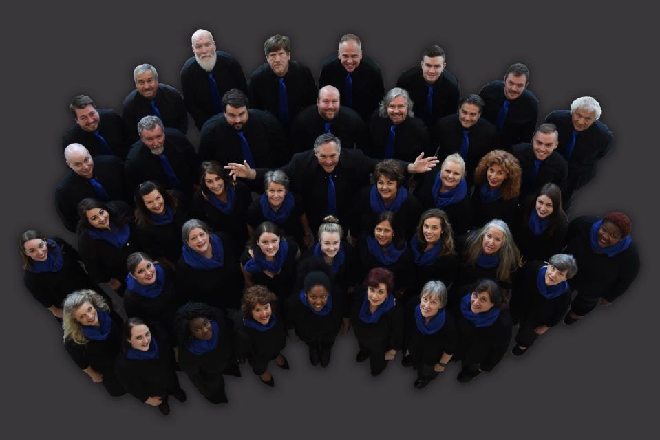 Choral Artists of Sarasota is led by Artistic Director Joseph Holt, center.
