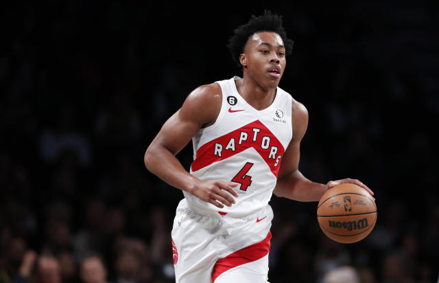 Reigning NBA Rookie of the Year Scottie Barnes exits game with right ankle  sprain - Yahoo Sports