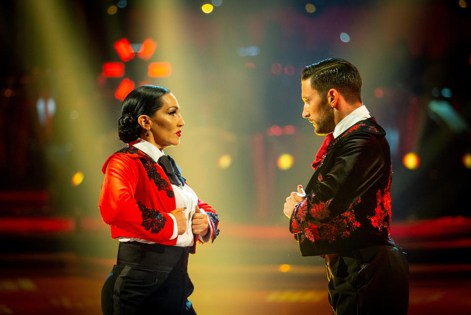 Michelle Visage and Giovanni Pernice both have fiery spirits (Credit: BBC)