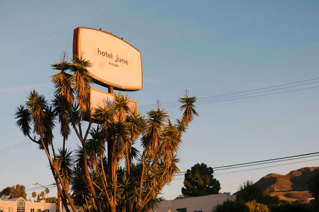 <p>Carmen Chan</p> The retro sign outside Hotel June.