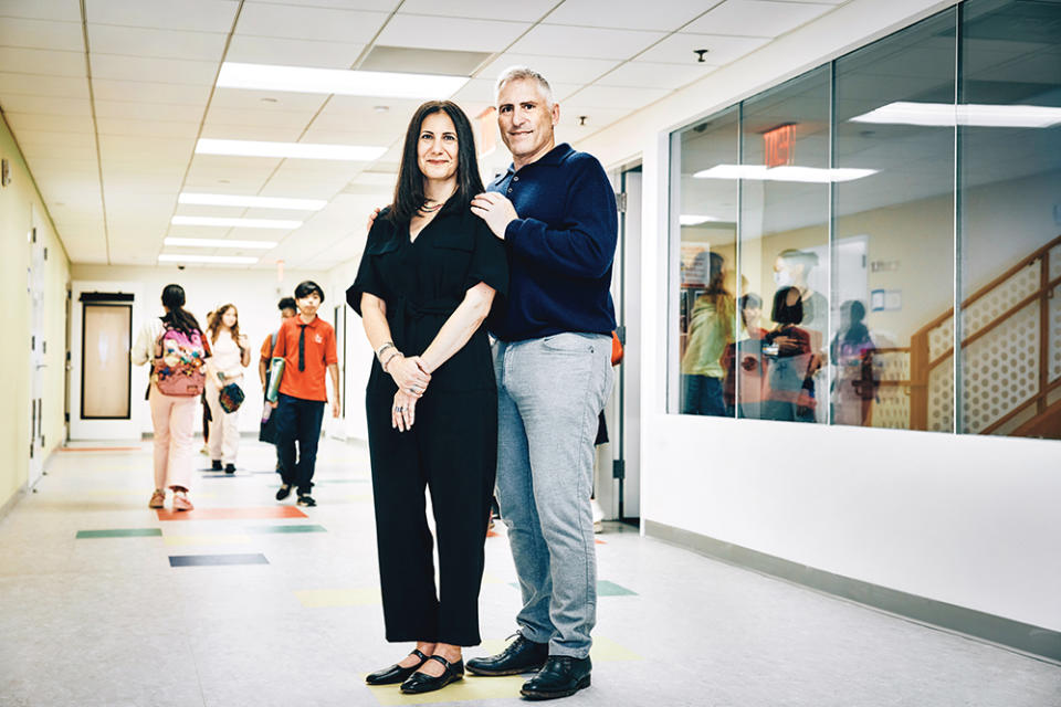 Audra Zuckerman and Mitch Rubin, photographed at the IDEAL School of Manhattan.