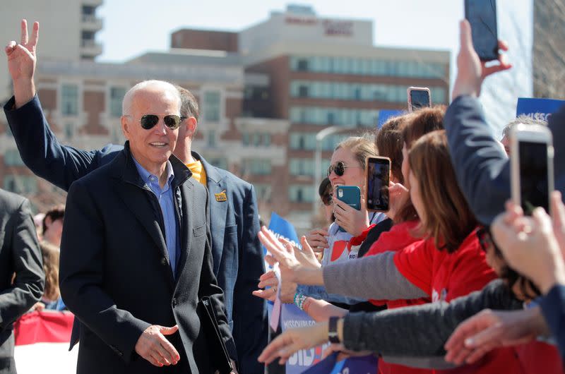 Democratic U.S. presidential candidate and former Vice President Joe Biden attends a campaign stop in St. Louis