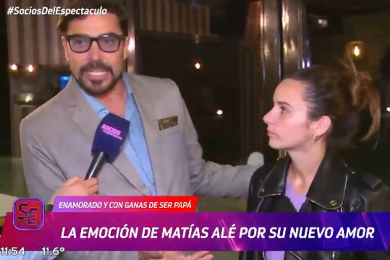 Matías Alé está en pareja con Martina, una joven profesora de Educación Física de 22 años (Captura de video / eltrece)