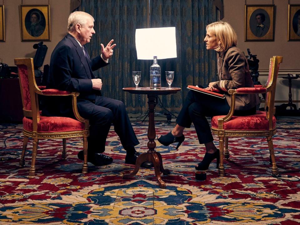 The royal is interviewed by Emily Maitlis for ‘Newsnight’ (PA)