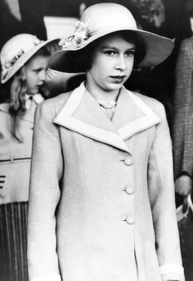 Princess Elizabeth seen in the Royal Box at the Aldershot Tattoo in 1938. (Photo: Mirrorpix via Getty Images)