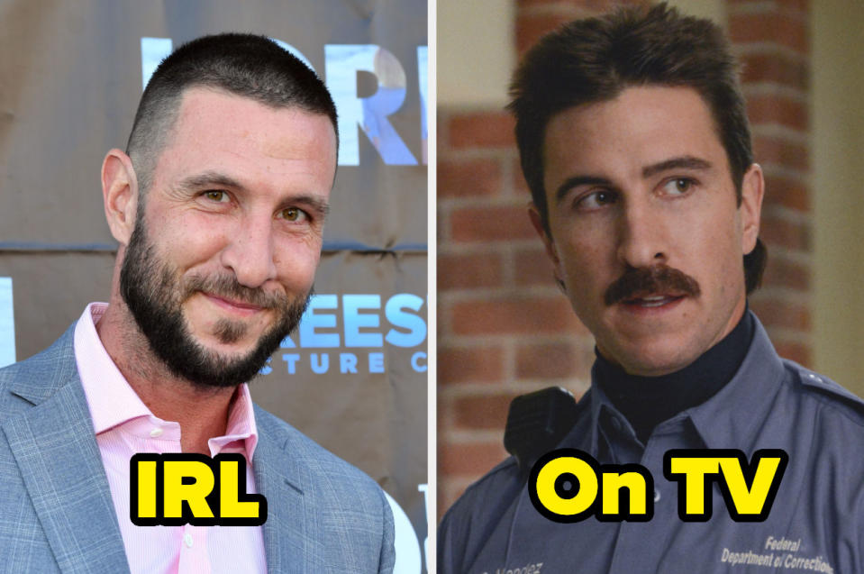 <div><p>"Pablo is one of the most slept-on actors, and I think it's because of all the horrible characters he plays. Pornstache is a huge creeper on <i>OITNB</i>, but Pablo seems really wholesome in real life."</p><p>—<a href="https://www.buzzfeed.com/nycehannah" rel="nofollow noopener" target="_blank" data-ylk="slk:nycehannah;elm:context_link;itc:0;sec:content-canvas" class="link ">nycehannah</a></p></div><span> Getty Images / Courtesy Netflix</span>