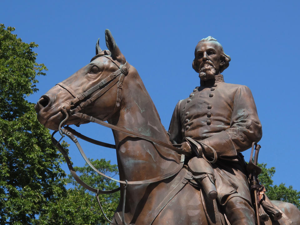 A statue of Nathan Bedford Forrest 
