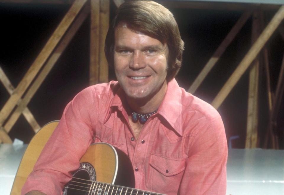 Glen Campbell played guitar on the Beach Boys’s ‘Pet Sounds’ album (Rex)