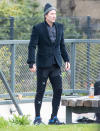 <p>Keanu Reeves takes five on the Berlin set of <em>The Matrix 4 </em>on Saturday.</p>