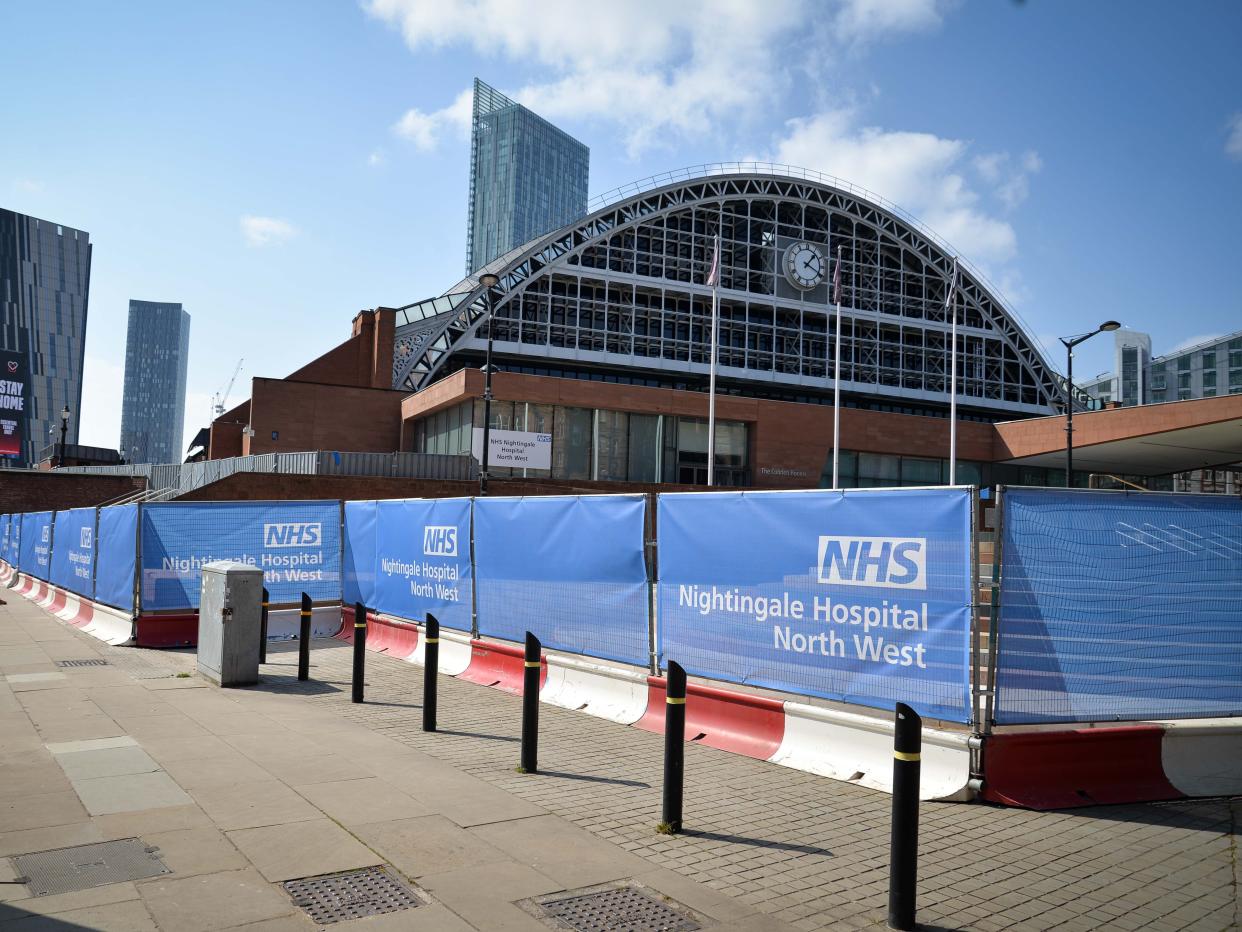 The Manchester Central conference centre is preparing to open for patients (PA)