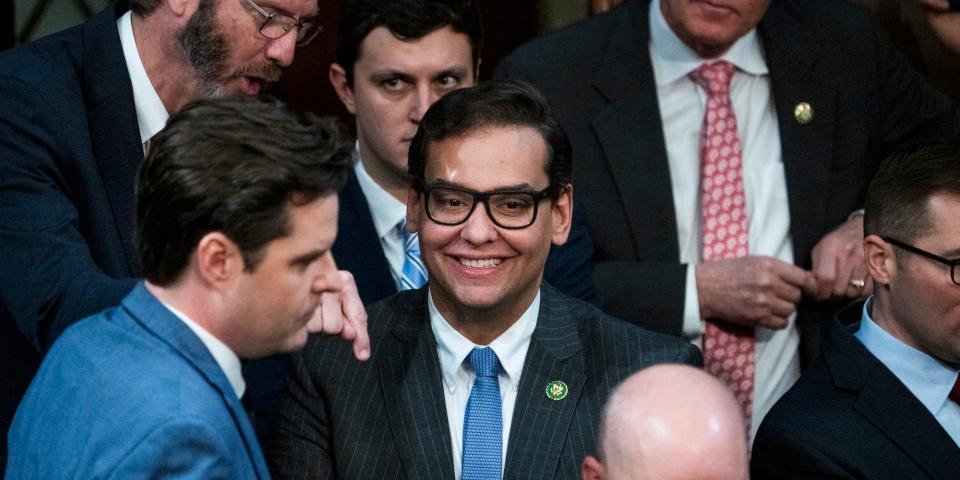 Republican Rep. George Santos of New York in the House chamber on January 4, 2023.