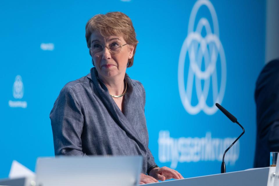 Angeblich trennen sich Thyssenkrupp und seine Vorstandsvorsitzende Martina Merz sich einvernehmlich. - Copyright: picture alliance / SvenSimon | Malte Ossowski/Sven Simon