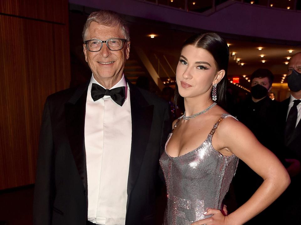 Bill Gates and his daughter, Phoebe Gates, pose for photos at the TIME100 Gala in New York in 2022.