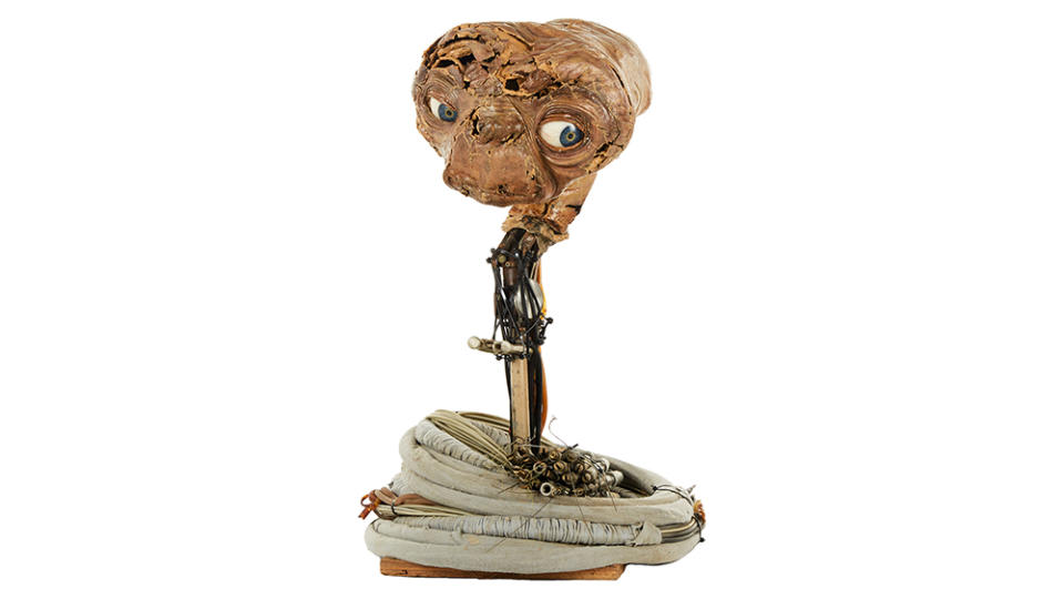 Animatronic E.T. head being offered at Julien's Auctions