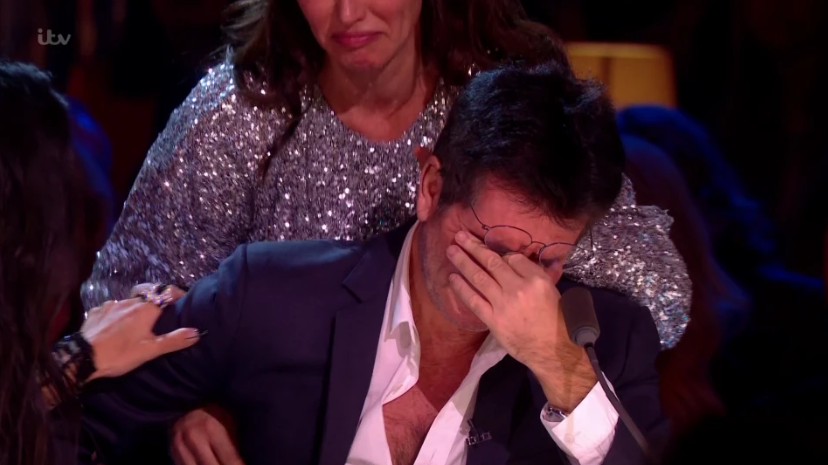 Simon cowell crying