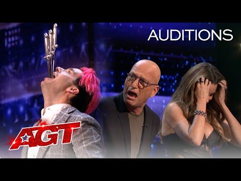 <p>Remember when <a href="https://www.goodhousekeeping.com/life/entertainment/a32884026/agt-2020-judge-sofia-vergara-contestant-reaction/" rel="nofollow noopener" target="_blank" data-ylk="slk:Sofía ran away;elm:context_link;itc:0;sec:content-canvas" class="link ">Sofía ran away</a> away from Brett after he asked her to pull a sword out of his throat? Apparently, the judges want to see what else the sword swallower can do in round two. Now that social distancing guidelines are in place, Sofía will likely be off the hook to participate (something we're sure she's relieved about).</p><p><a href="https://www.youtube.com/watch?v=A0b6hrWdi_A" rel="nofollow noopener" target="_blank" data-ylk="slk:See the original post on Youtube;elm:context_link;itc:0;sec:content-canvas" class="link ">See the original post on Youtube</a></p>