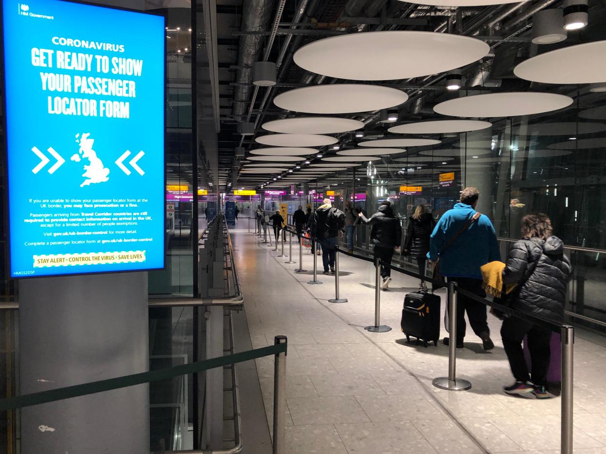 Slow moving: arrival queue at Heathrow airport (Simon Calder)