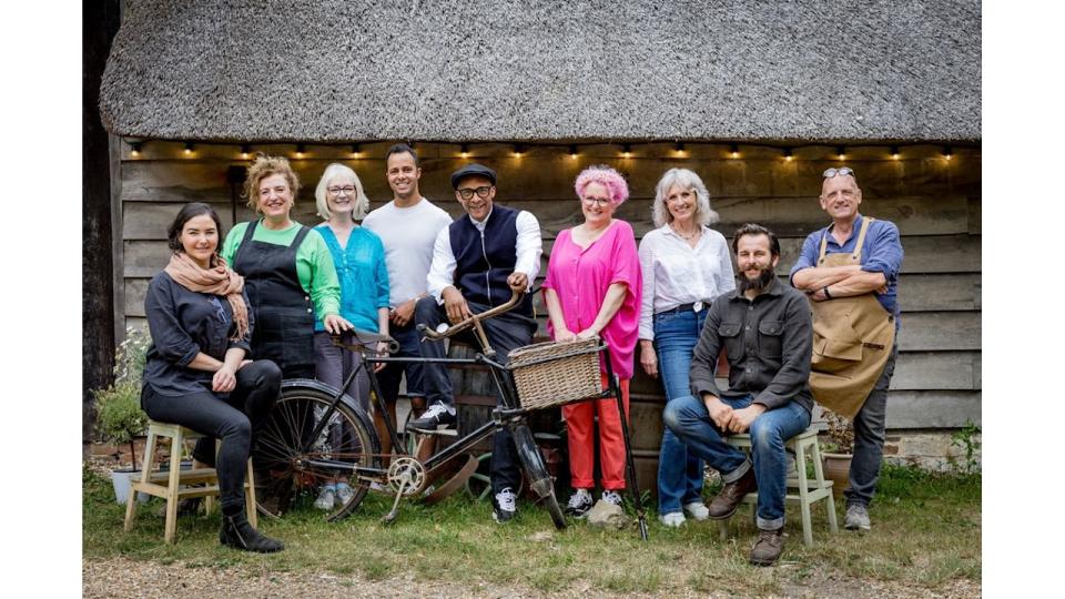 The Repair Shop's Sonnaz Nooranvary, Lucia Scalisi, Julie Tatchell, William Kirk, Jay Blades, Amanda Middleditch, Suzie Fletcher, Dominic Chinea and Steve Fletcher