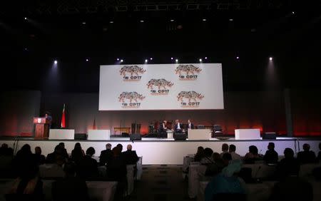 Delegates attend the 17th meeting of the U.N.'s Convention on International Trade in Endangered Species (CITES) in Sandton in Johannesburg, South Africa, September 24, 2016. REUTERS/Siphiwe Sibeko