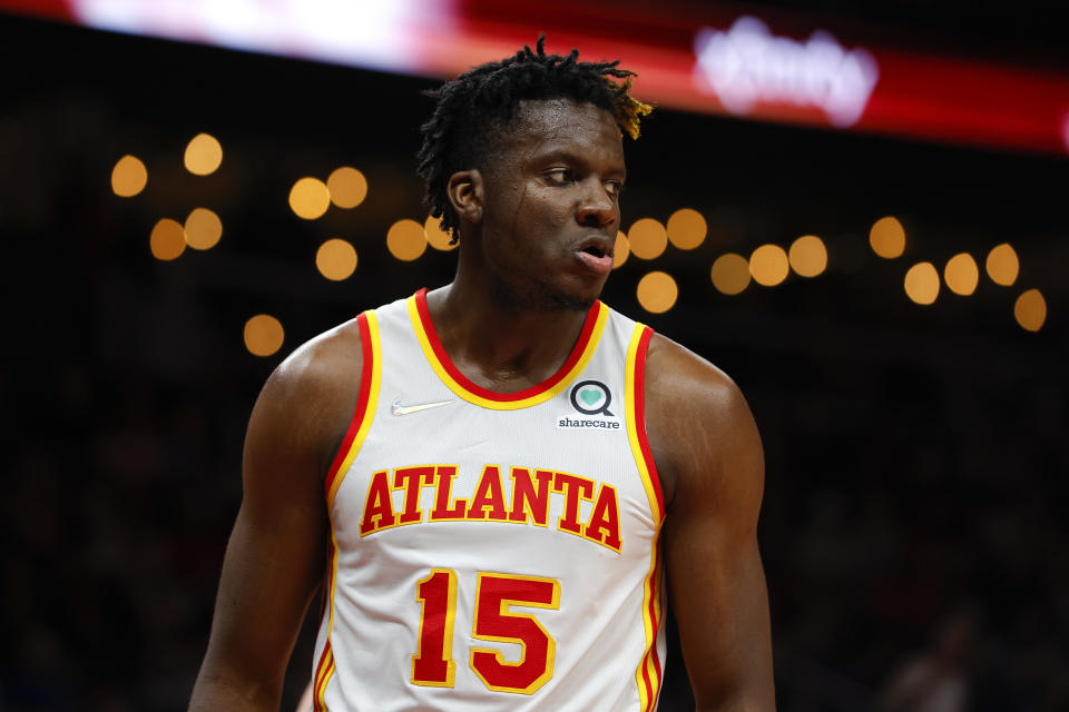 Clint Capela would be a big loss for the Hawks in the NBA postseason. (Photo by Todd Kirkland/Getty Images)