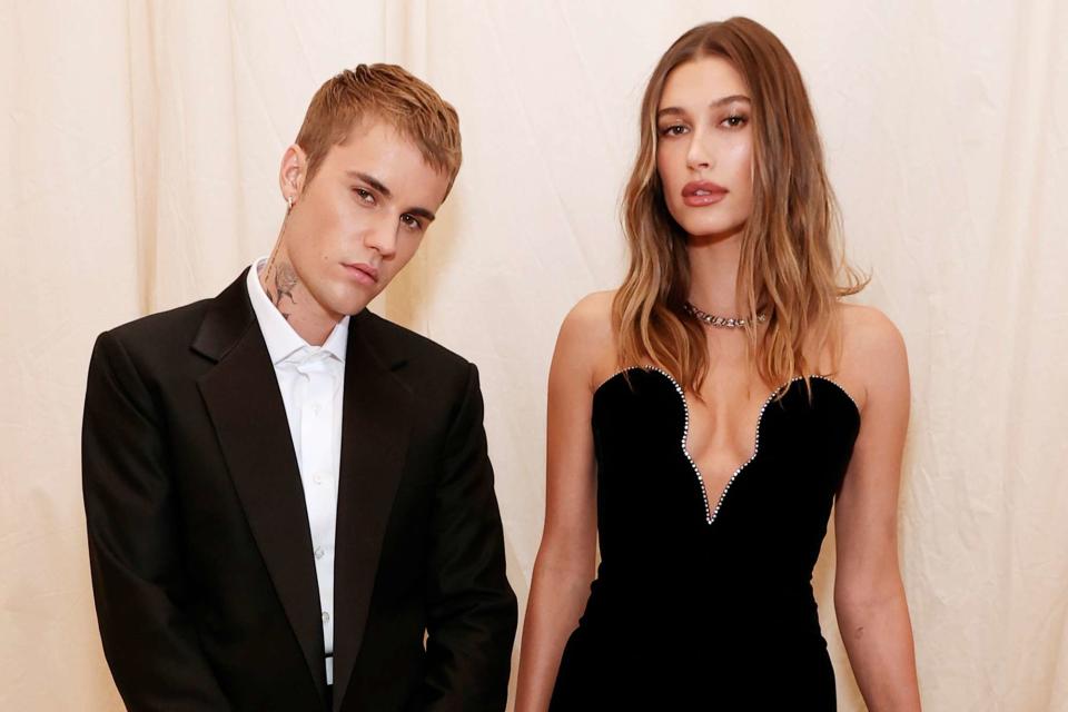 <p>Arturo Holmes/MG21/Getty </p> Justin Bieber and Hailey Bieber attend The 2021 Met Gala Celebrating In America: A Lexicon Of Fashion at Metropolitan Museum of Art on September 13, 2021 in New York City.