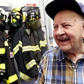 The 110-year-old said volunteering with the engine company also helped him get exercise in responding to calls. Singacfirecompany3/Instagram