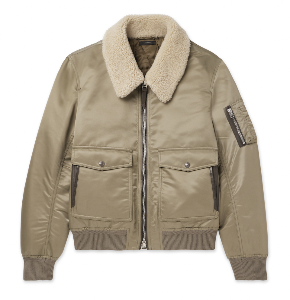 Tom Ford - Shearling and Leather Bomber Jacket