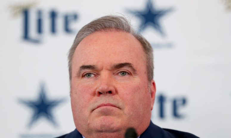 Mike McCarthy at his Dallas Cowboys press conference.