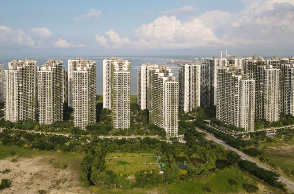 Condominiums at Forest City, a development project launched under China's Belt and Road Initiative, in Gelang Patah in Malaysia's Johor state, on June 16, 2022.<span class="copyright">Mohd Rasfan —AFP/ Getty Images</span>