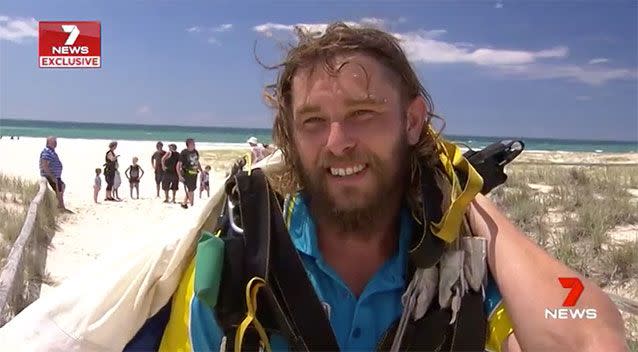 Skydive instructor Jatre Campion was praised for remaining calm through the ordeal. Source: 7 News