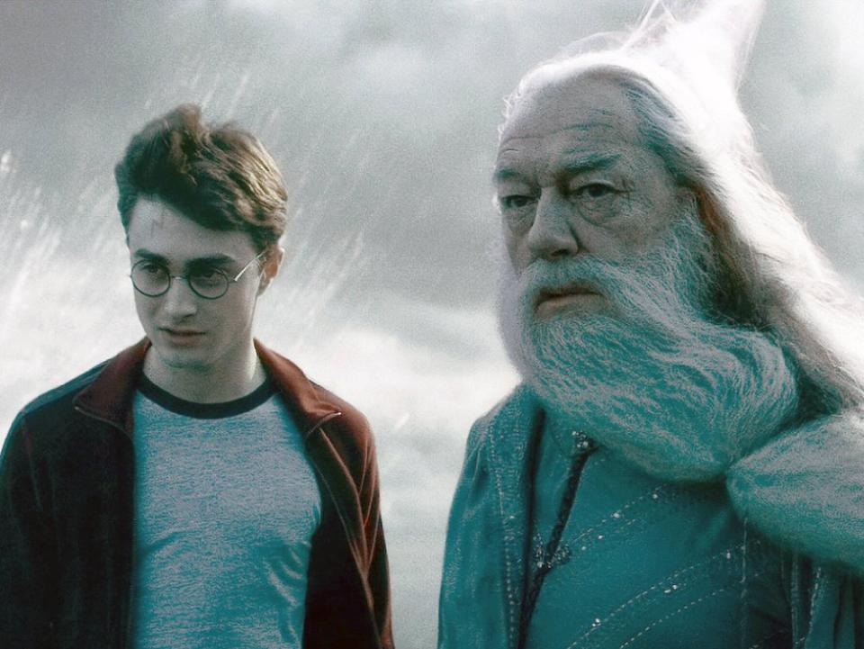 Daniel Radcliffe und Michael Gambon (r.) in 