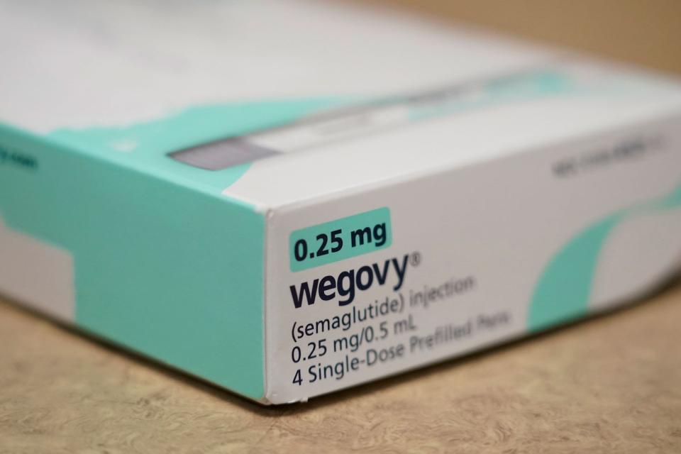 <p>George Frey/Bloomberg via Getty</p> Wegovy brand semaglutide medication