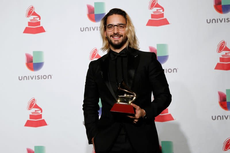 Maluma attends the Latin Grammy Awards in 2018. File Photo by James Atoa/UPI