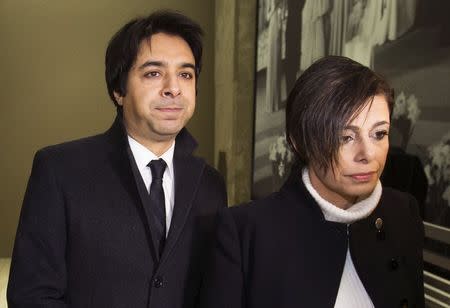 Jian Ghomeshi, a former celebrity radio host who has been charged with multiple counts of sexual assault, arrives at court alongside his lawyer Marie Henein (R) in Toronto, January 8, 2015. REUTERS/Mark Blinch