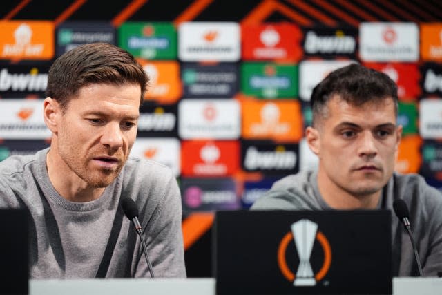 Xabi Alonso (left) and Granit Xhaka