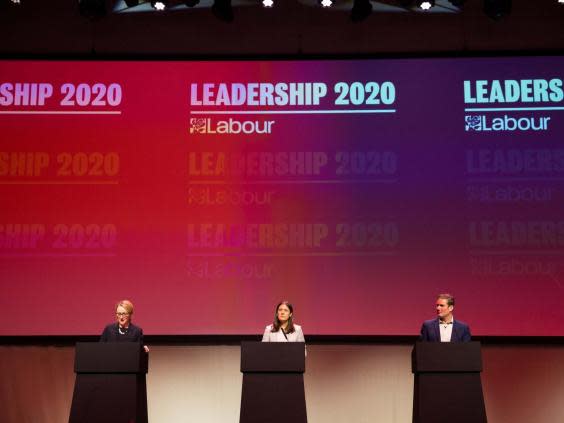 Labour leadership contenders Rebecca Long-Bailey, Lisa Nandy and Keir Starmer (Getty)