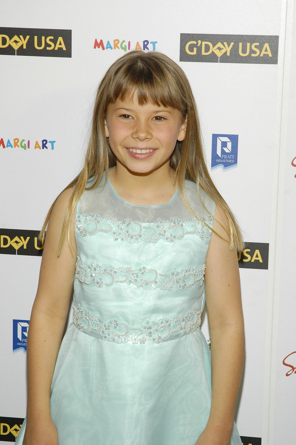 TV personality Bindi Irwin poses at the opening night celebration for G'DAY USA: Australia Week at Jazz Lincoln Center on January 22, 2008 in New York City. (Photo by Steven Henry/Getty Images)