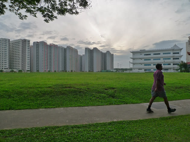 A view of Rivervale Square, an open field where many community events are held. (Yahoo! photo/Eric Tee)