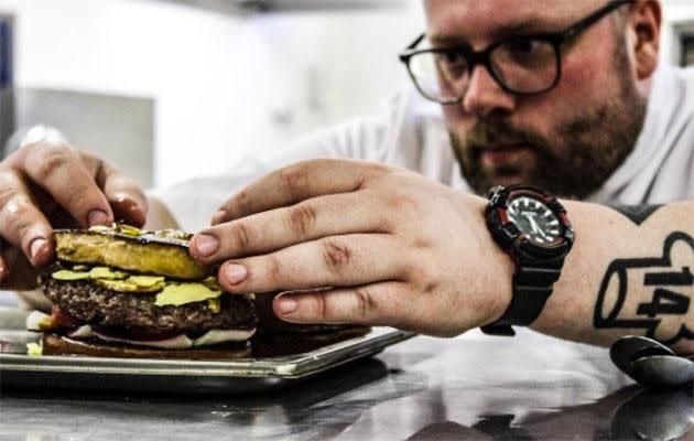 Chef Diego created the burger for International Burger Day. Photo: Instagram
