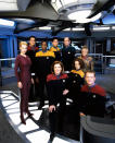 <p>Running concurrently with <em>Deep Space Nine</em> for much of its run meant that <em>Voyager</em> largely followed the look of that show, at least in regards to the uniformed officers. (Being on the other side of the galaxy also limited their exposure to new clothes.) The aliens, on the other hand, got to model more interesting clothes, from Neelix’s Talaxian duds to Seven of Nine’s form-fitting Borg-suit.<br><br>(Photo: Paramount/Courtesy Everett Collection) </p>