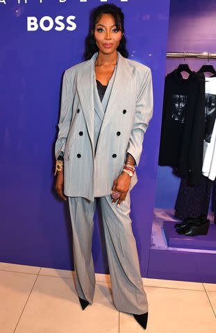 <p>Dave Benett/Getty Images</p> Naomi Campbell attends the Naomi x BOSS Pop-Up in London on February 17, 2024.