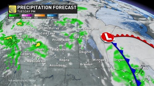 Prairies precipitation forecast June 9 2024