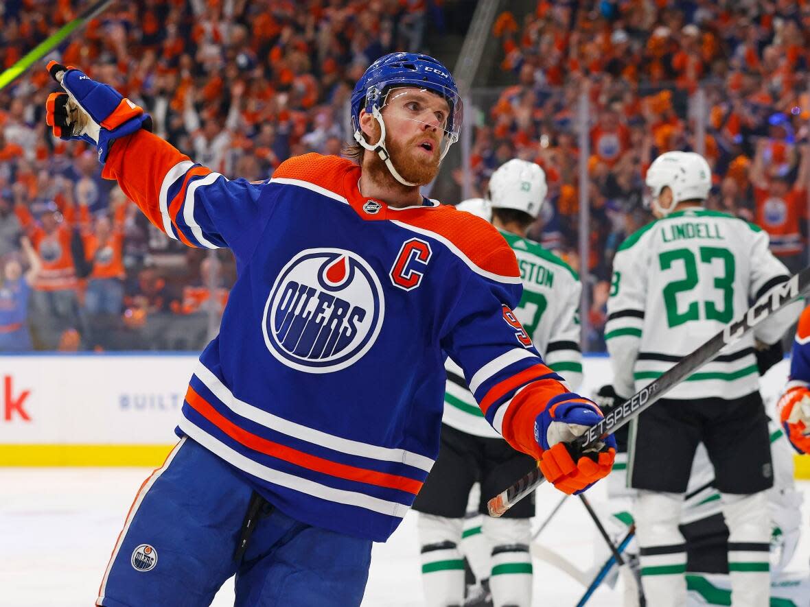The Edmonton Oilers have won five Stanley Cups during the franchise's history — but none since 1990 and thus none in the lifetime of 27-year-old team captain Connor McDavid. (Perry Nelson/USA TODAY Sports/Reuters - image credit)