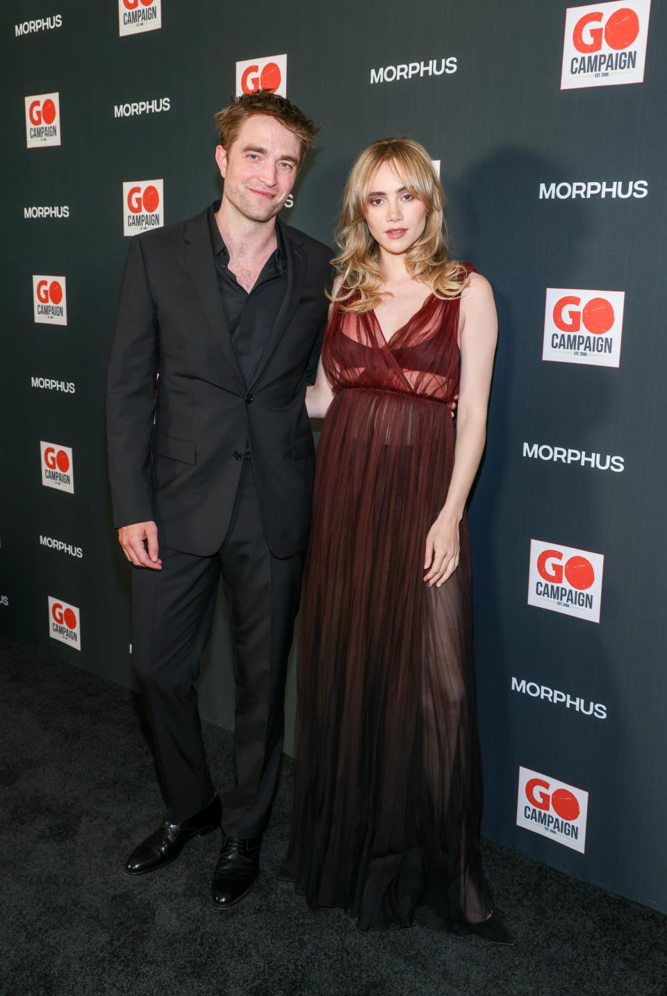 Robert Pattinson and Suki Waterhouse at the GO Campaign Annual GO Gala held at Citizen News LA on October 21, 2023.