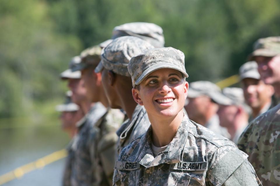 <p>Capt. Kristen Griest, one of the first two female Army rangers ever, graduated Ranger School at Fort Benning, Georgia, in August 2015. Her colleague 1st Lt. Shaye Haver also made history that day. <br></p>