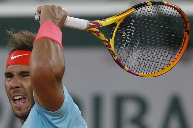 Second seed Rafael Nadal took on Italian teenager Jannik Sinner under the floodlights in Paris